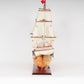 34" Wood Brown Solid Wood Hand Painted HMS Endeavour 1768 Open Hull Model Boat
