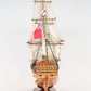 34" Wood Brown Solid Wood Hand Painted HMS Endeavour 1768 Open Hull Model Boat