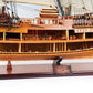 34" Wood Brown Solid Wood Hand Painted HMS Endeavour 1768 Open Hull Model Boat