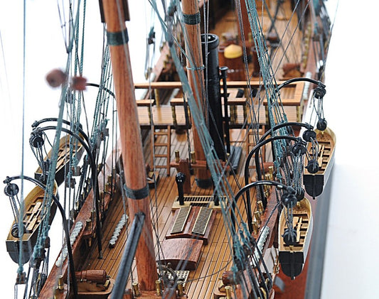 24" Wood Brown Solid Wood Hand Painted 1862 CSS Alabama Model Boat