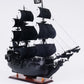 29" Black Black Pearl Pirate Boat Hand Painted Decorative Boat