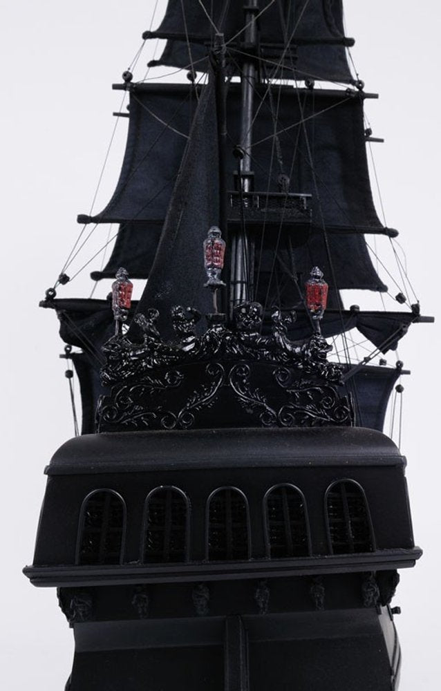 29" Black Black Pearl Pirate Boat Hand Painted Decorative Boat