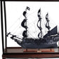 39" Black Solid Wood Hand Painted Black Pearl Pirate Table Top Display Model Boat