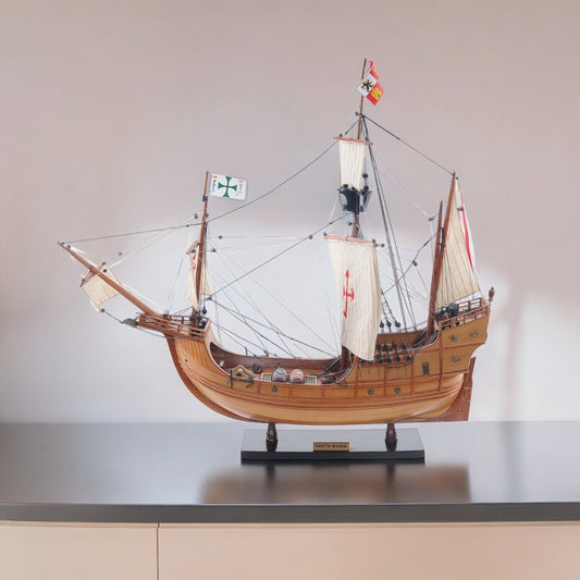 26" Wood Brown Hand Painted Sculpture