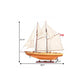 33" Wood Brown Solid Wood Hand Painted Bluenose II Model Boat