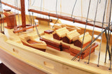 33" Wood Brown Solid Wood Hand Painted Bluenose II Model Boat