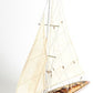 32" Red and White Solid Wood Hand Painted p-Oxybis(benzenesulfonyl hydrazide) Model Boat
