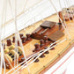 32" Red and White Solid Wood Hand Painted p-Oxybis(benzenesulfonyl hydrazide) Model Boat