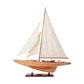 31" Wood Brown Endeavour Yacht Hand Painted Sculpture