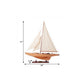 31" Wood Brown Endeavour Yacht Hand Painted Sculpture