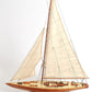 31" Wood Brown Endeavour Yacht Hand Painted Sculpture