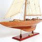 31" Wood Brown Endeavour Yacht Hand Painted Sculpture
