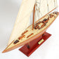 31" Wood Brown Endeavour Yacht Hand Painted Sculpture