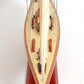 31" Wood Brown Endeavour Yacht Hand Painted Sculpture