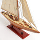 31" Wood Brown Endeavour Yacht Hand Painted Sculpture