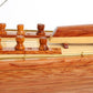 31" Wood Brown Endeavour Yacht Hand Painted Sculpture