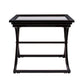 42" Black Glass And Metal Rectangular Coffee Table