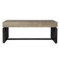44" Natural And Black Chunky  Wood With Iron Coffee Table