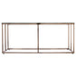 42" Clear and Champagne Glass and Metal Coffee Table