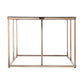 42" Clear and Champagne Glass and Metal Coffee Table