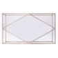 42" Clear and Champagne Glass and Metal Coffee Table