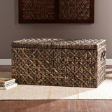 38" Brown Manufactured Wood And Metal Rectangular Coffee Table