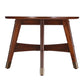 52" Brown Solid Wood With Iron Coffee Table