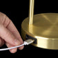 Shiny Satin Brass LED Adjustable Desk Lamp