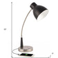 Black Matte and Silver LED Adjustable Desk Lamp
