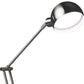 18" Nickel Metal Adjustable Swing Arm LED Desk Lamp With USB