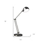 18" Nickel Metal Adjustable Swing Arm LED Desk Lamp With USB