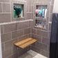 24" Premium Wall Mount Teak Shower Bench