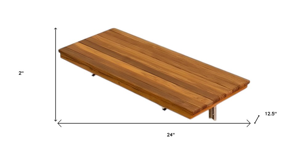 24" Premium Wall Mount Teak Shower Bench