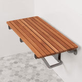 28" Brown Premium Wall Mount Teak Shower Bench