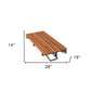 28" Brown Premium Wall Mount Teak Shower Bench