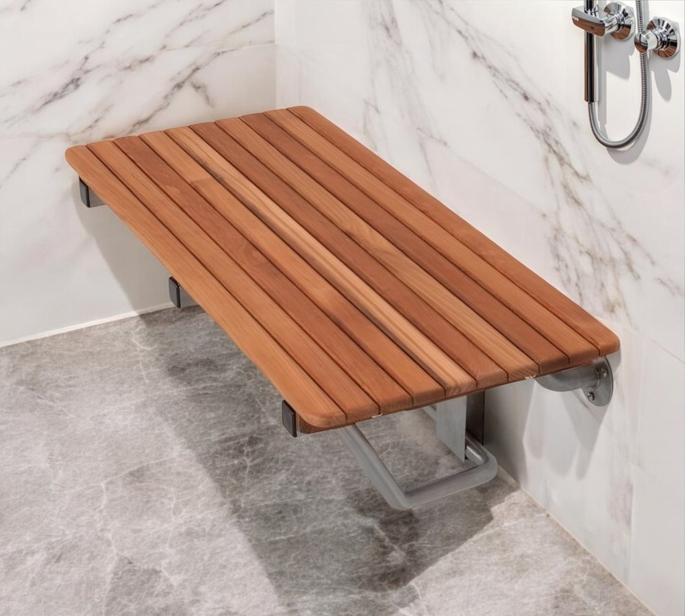 36" Premium Wall Mount Teak Shower Bench