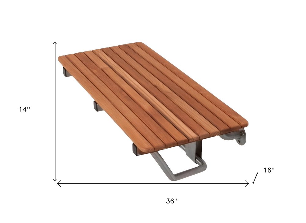 36" Premium Wall Mount Teak Shower Bench