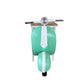 26" Green And White Novelty Scooter Open Cabinet with Two Shelves