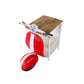 26" Red and Off White Novelty Scooter Open Cabinet With Two Shelves