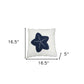 Set Of Two 17" X 17" Blue And White Starfish Throw Pillows