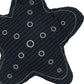 Set of Two 12" X 12" Blue and White Star Starfish Coastal Throw Pillow