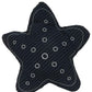 Set of Two 12" X 12" Blue and White Star Starfish Coastal Throw Pillow