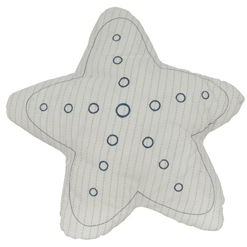 Set of Two 12" X 12" White Star Starfish Coastal Throw Pillow