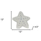 Set of Two 12" X 12" White Star Starfish Coastal Throw Pillow