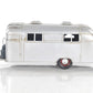 6" Silver Metal Hand Painted Silver Camping Trailer Model Car