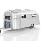6" Silver Metal Hand Painted Silver Camping Trailer Model Car