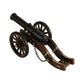 3" Brown and Black Metal Louis XIV Cannon Hand Painted Sculpture