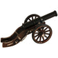 3" Brown and Black Metal Louis XIV Cannon Hand Painted Sculpture