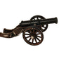 3" Brown and Black Metal Louis XIV Cannon Hand Painted Sculpture
