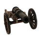 3" Brown and Black Metal Louis XIV Cannon Hand Painted Sculpture